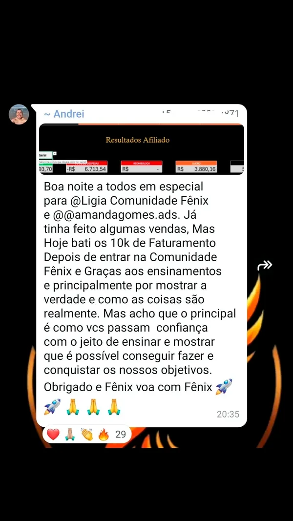 Resultado aluno Fênix