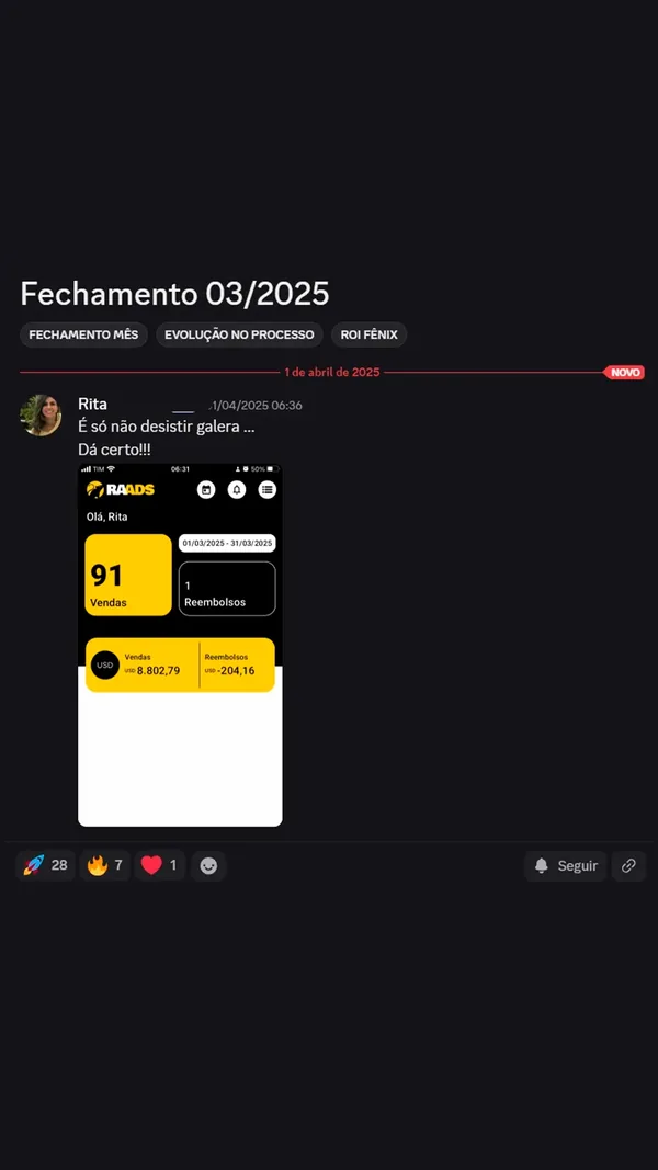 Resultado aluno Fênix